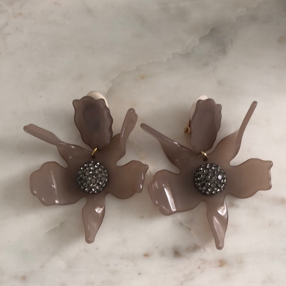 LELE SEDOUGHI Crystal Lily Earrings - Charcoal - Picture 4 of 6